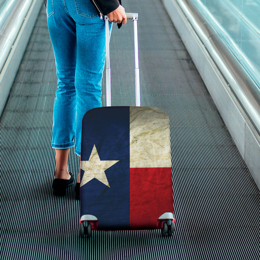 Texas Flag Print Luggage Cover