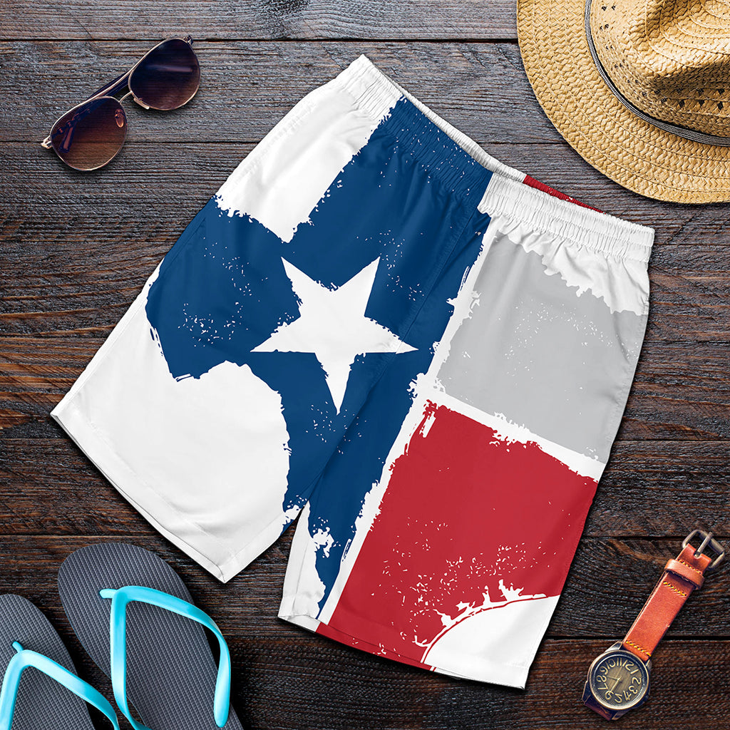 Texas State Flag Print Men's Shorts