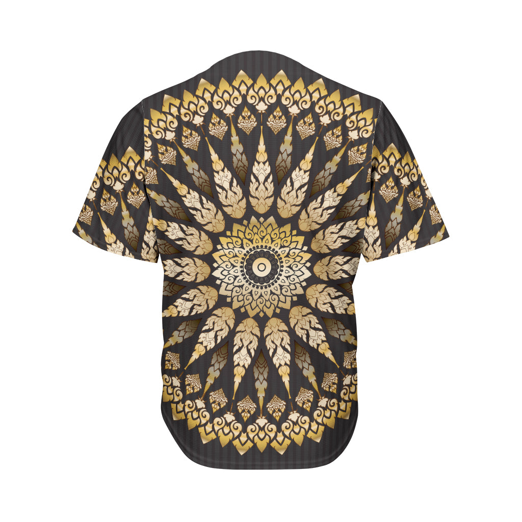 Thai Mandala Print Men's Baseball Jersey