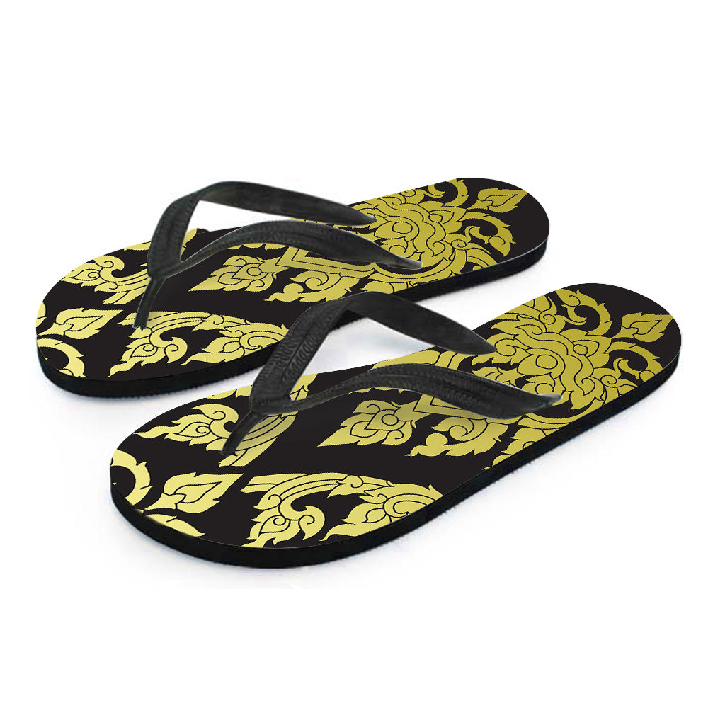 Thai Ornament Pattern Print Flip Flops