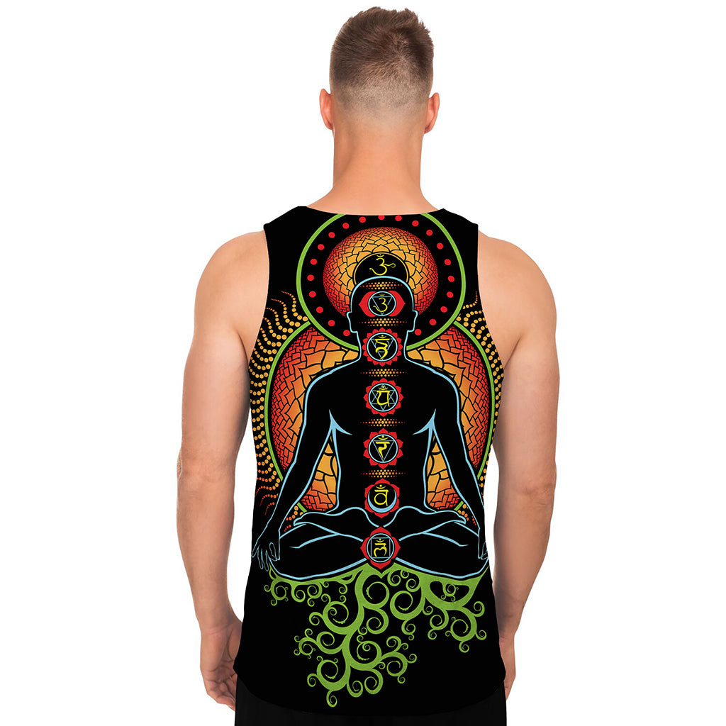 The Seven Chakras Print Men's Tank Top