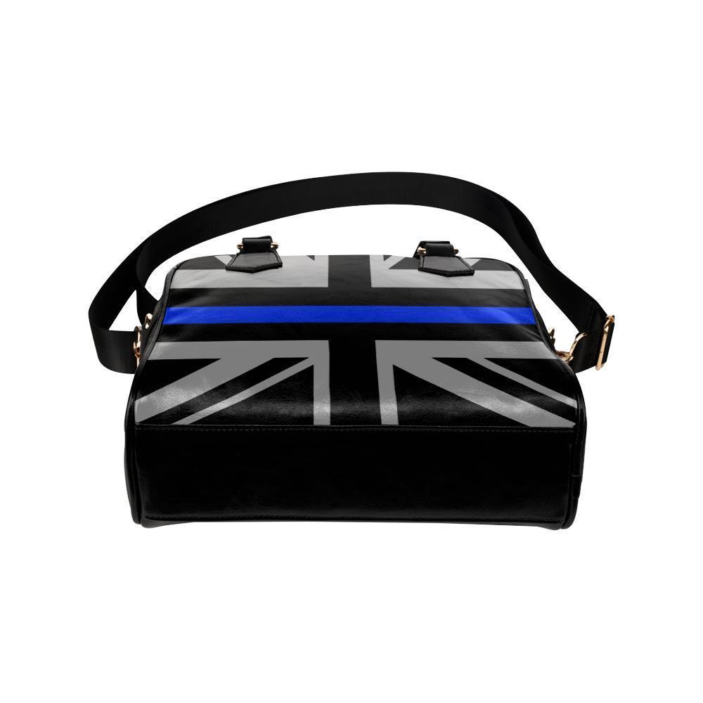 Thin Blue Line Union Jack Leather Shoulder Handbag GearFrost