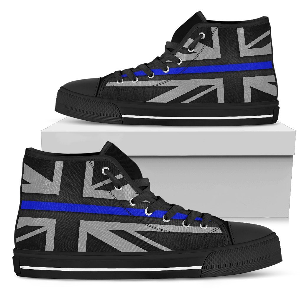 Thin Blue Line Union Jack Men's High Top Shoes GearFrost