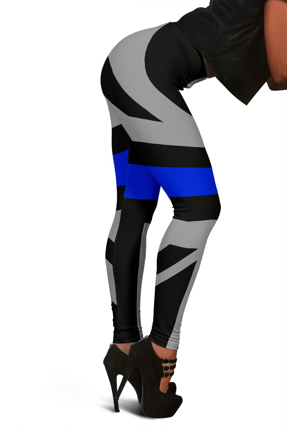 Thin Blue Line Union Jack Women's Leggings GearFrost
