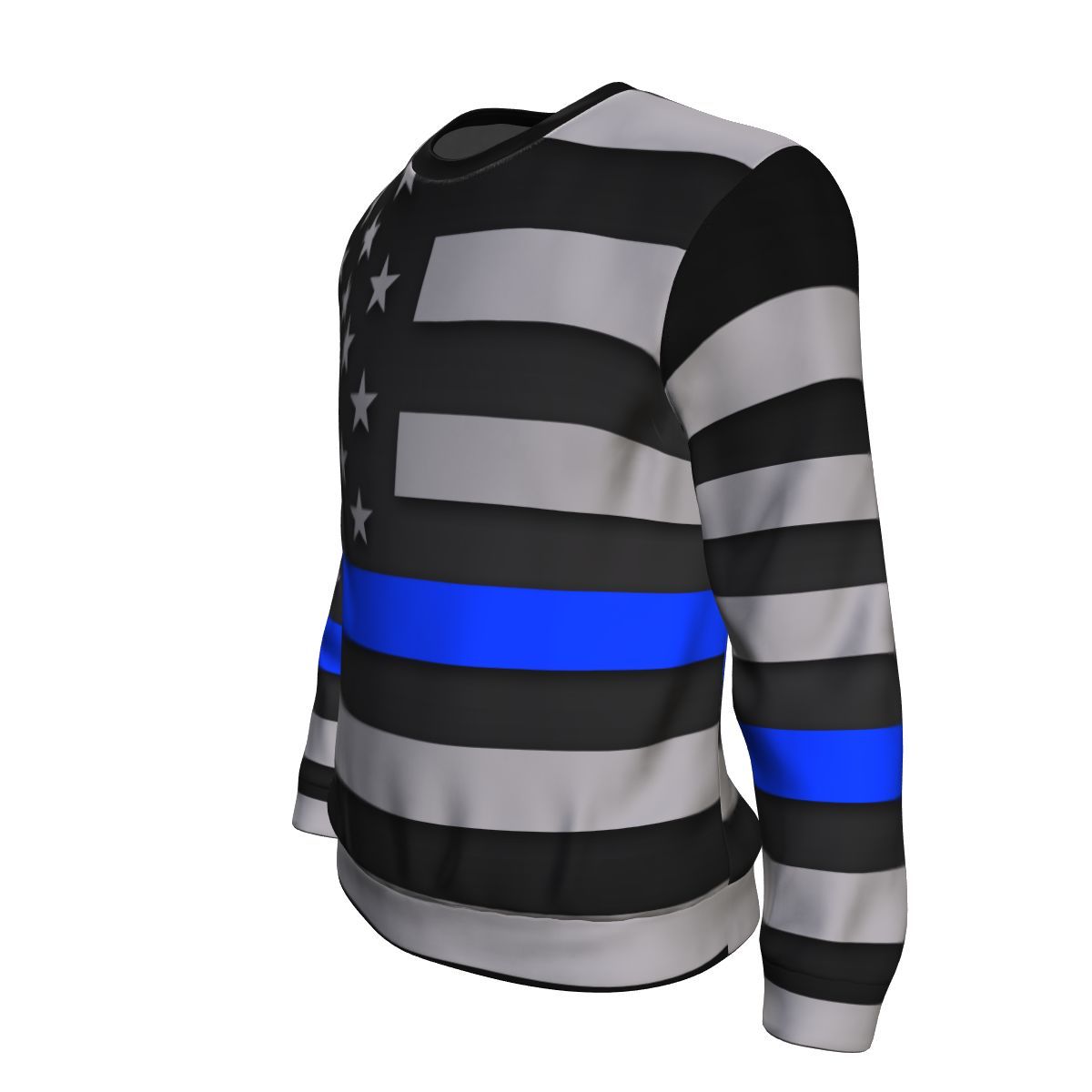 Thin Blue Line Unisex Crewneck Sweatshirt GearFrost