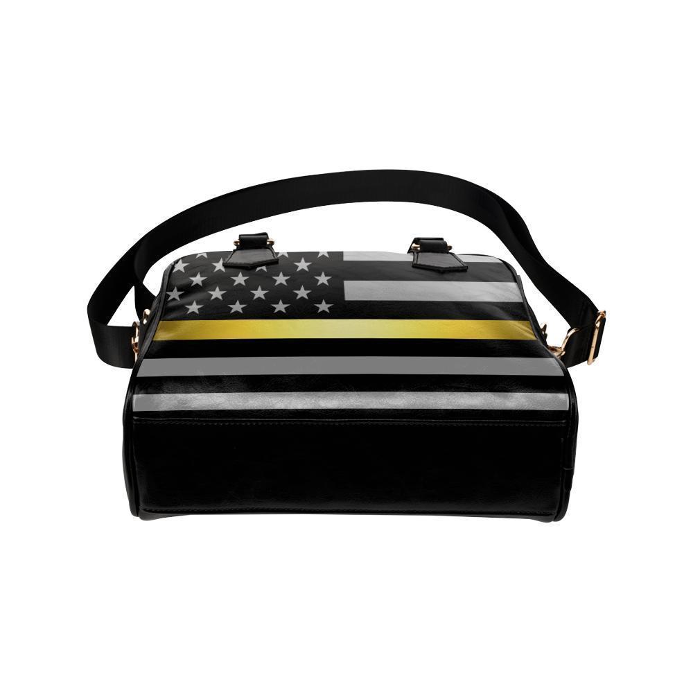 Thin Gold Line Leather Shoulder Handbag GearFrost