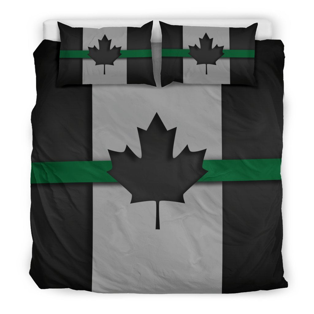 Thin Green Line Canada Duvet Cover Bedding Set GearFrost