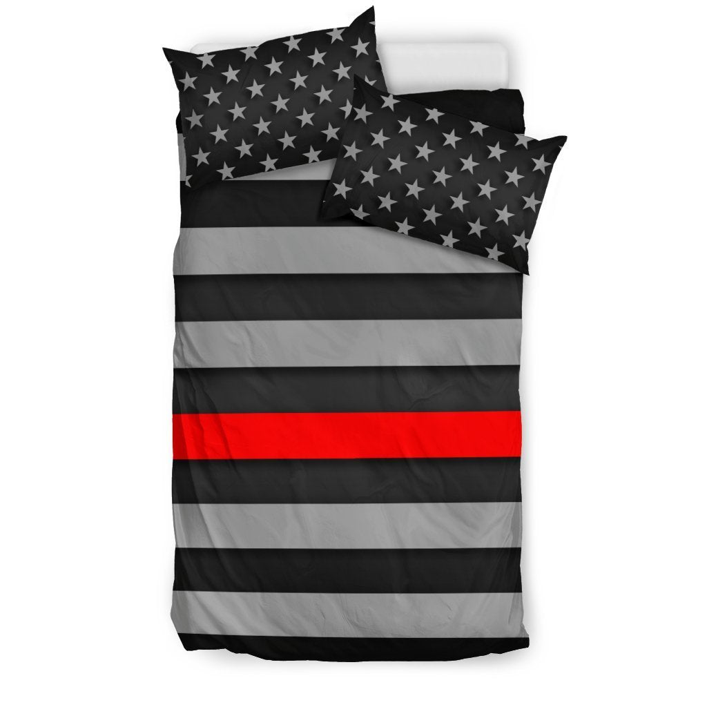 Thin Red Line Duvet Cover Bedding Set GearFrost