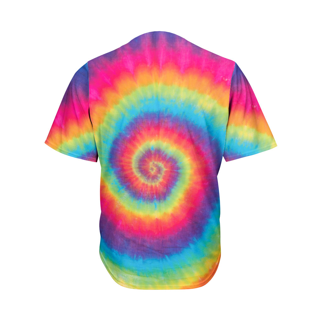 Tie Dye Print Men's Baseball Jersey