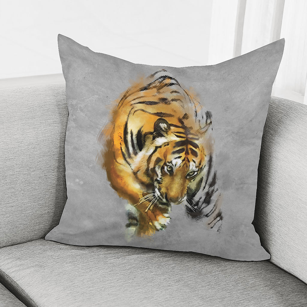 Tiger Painting Print Pillow Cover