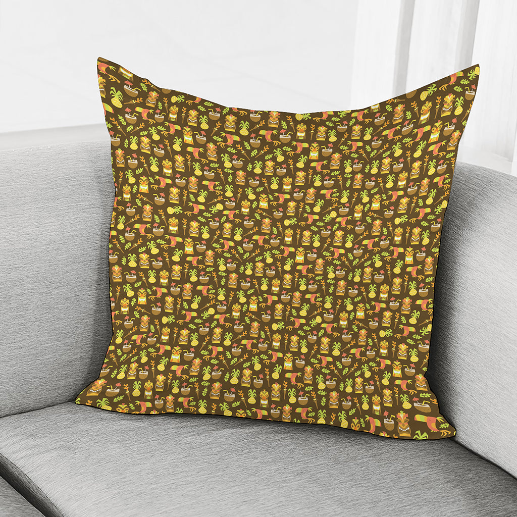 Tiki Luau Pattern Print Pillow Cover