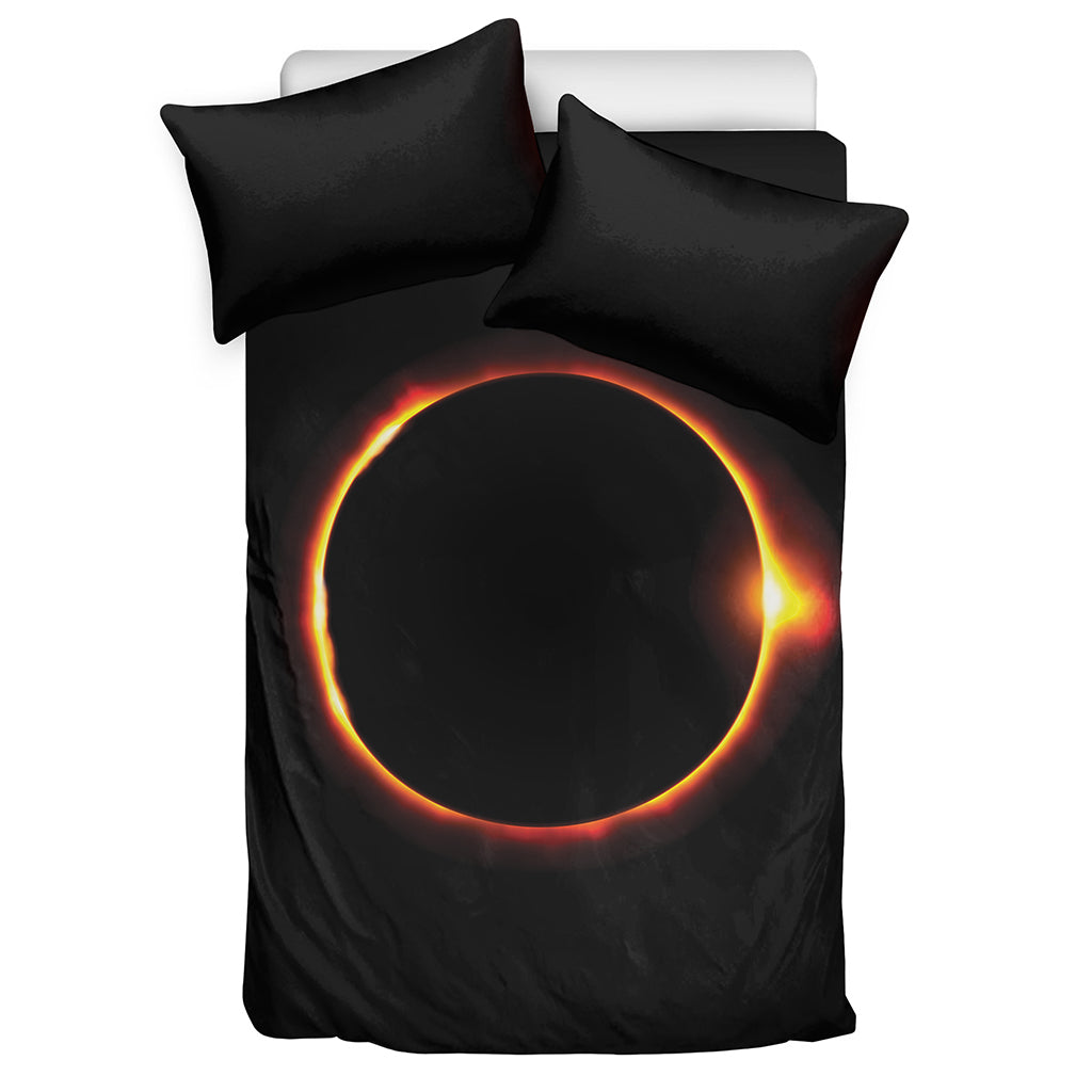 Total Solar Eclipse Print Duvet Cover Bedding Set