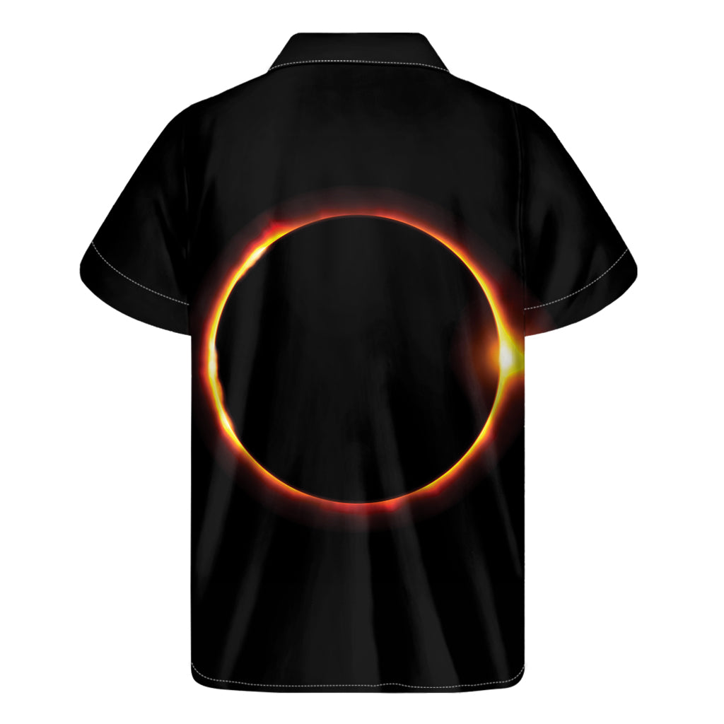 Total Solar Eclipse Print Men's Short Sleeve Shirt
