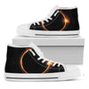 Total Solar Eclipse Print White High Top Shoes