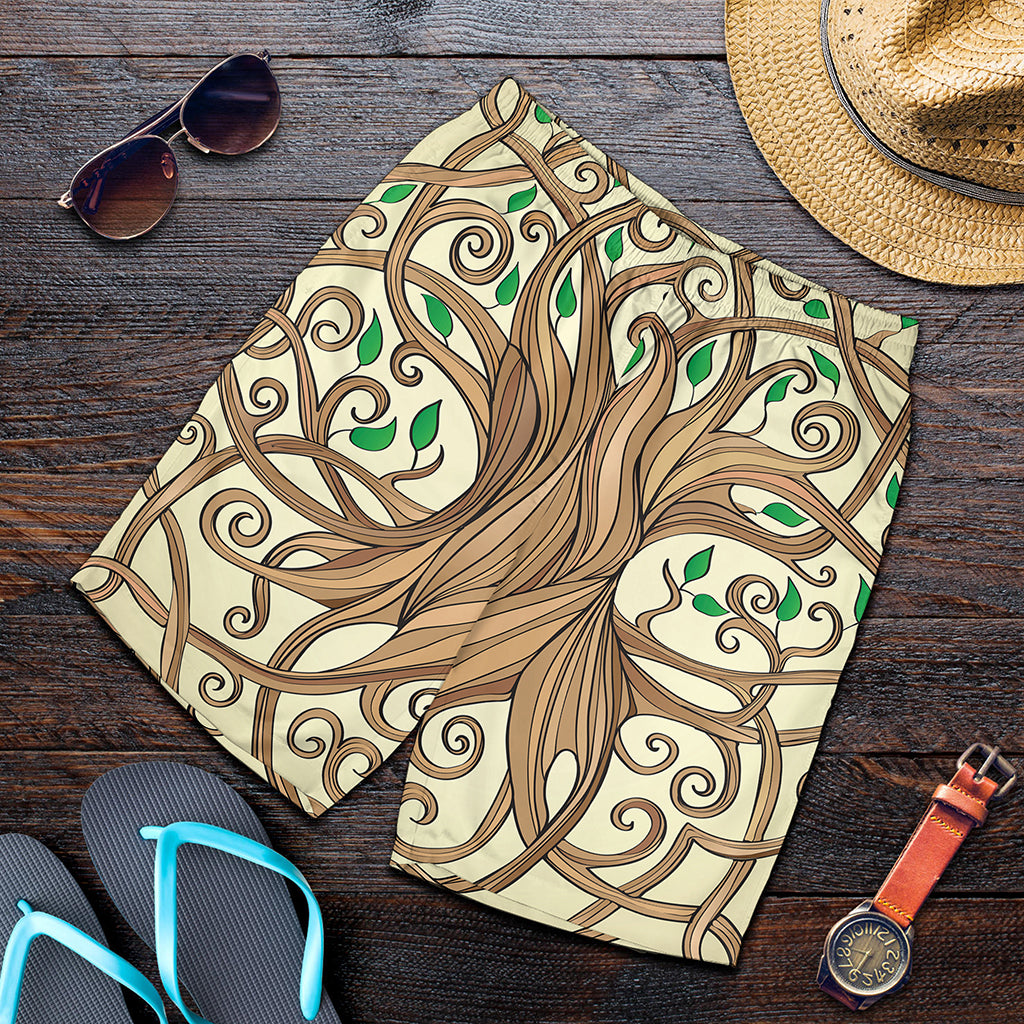 Tree Of Life Celtic Symbol Print Men's Shorts