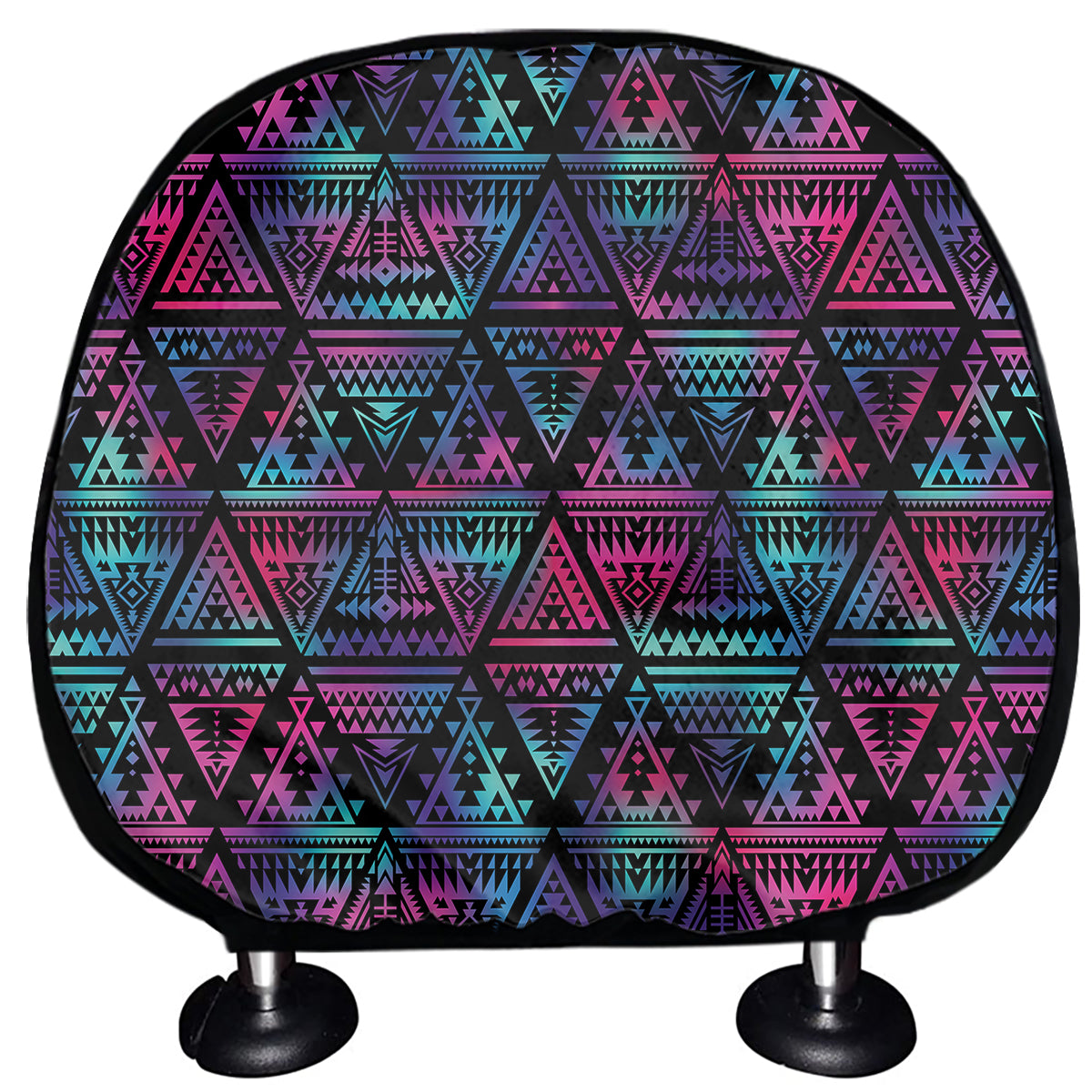 Triangle Ethnic Navajo Pattern Print Car Headrest Covers