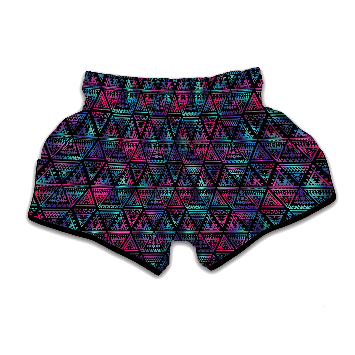 Triangle Ethnic Navajo Pattern Print Muay Thai Boxing Shorts
