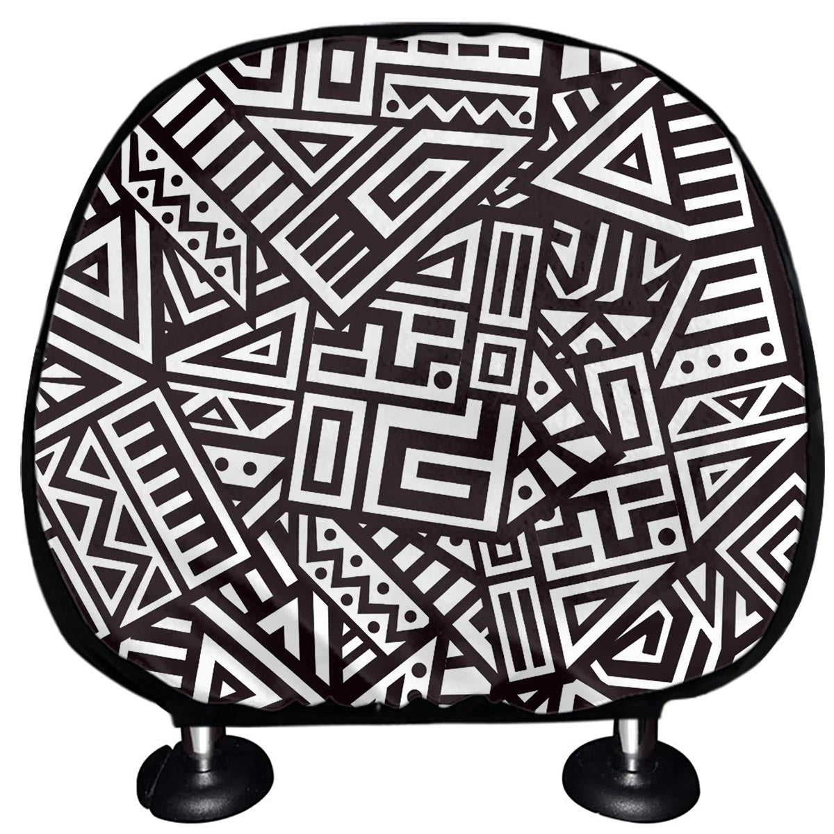 Tribal Aztec Geometric Pattern Print Car Headrest Covers