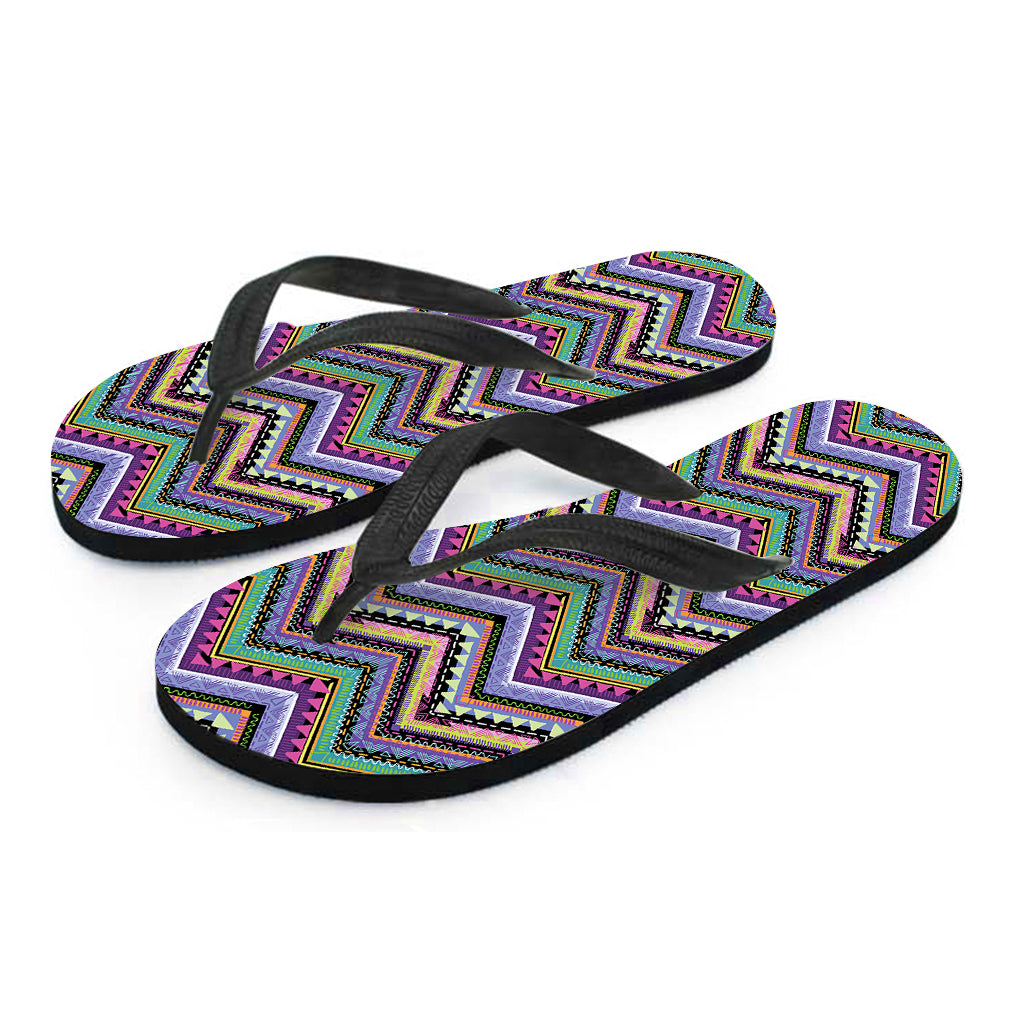 Tribal Aztec Hippie Pattern Print Flip Flops