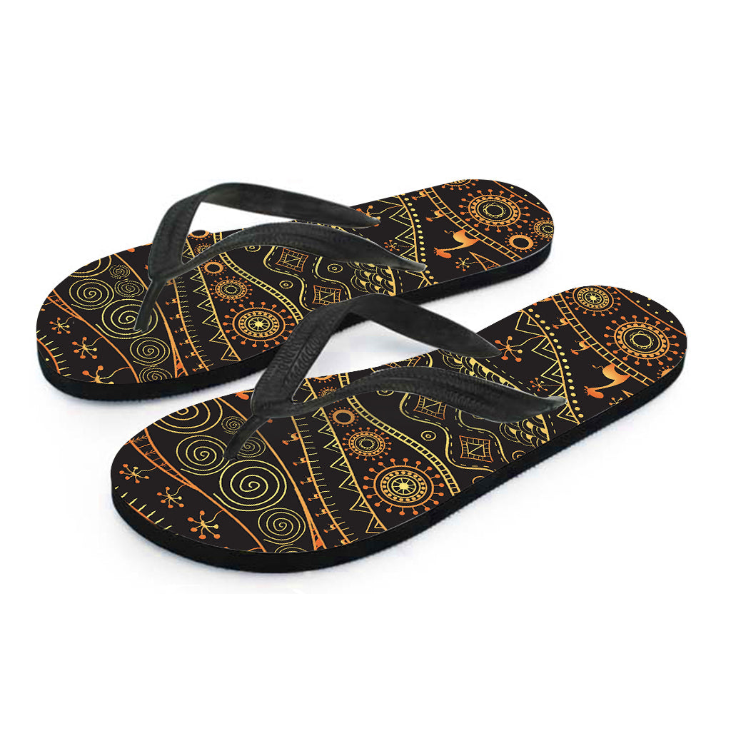 Tribal Ethnic African Pattern Print Flip Flops