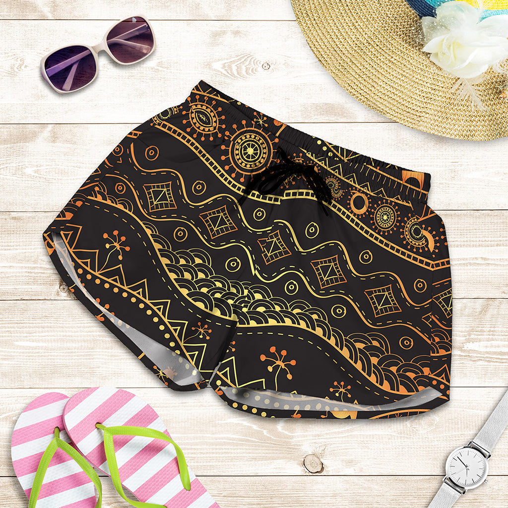 Tribal Ethnic African Pattern Print Women's Shorts
