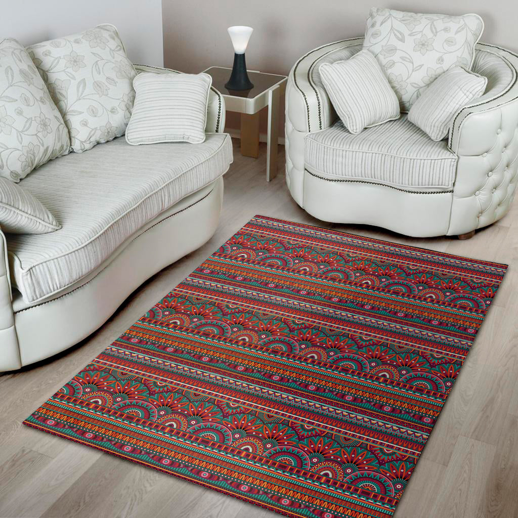 Tribal Ethnic Pattern Print Area Rug