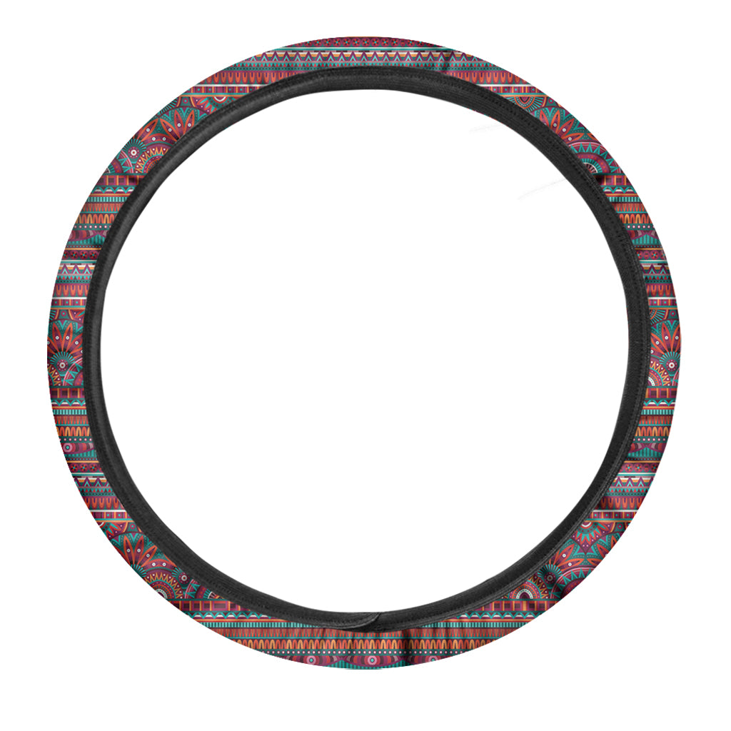 Tribal Ethnic Pattern Print Car Steering Wheel Cover