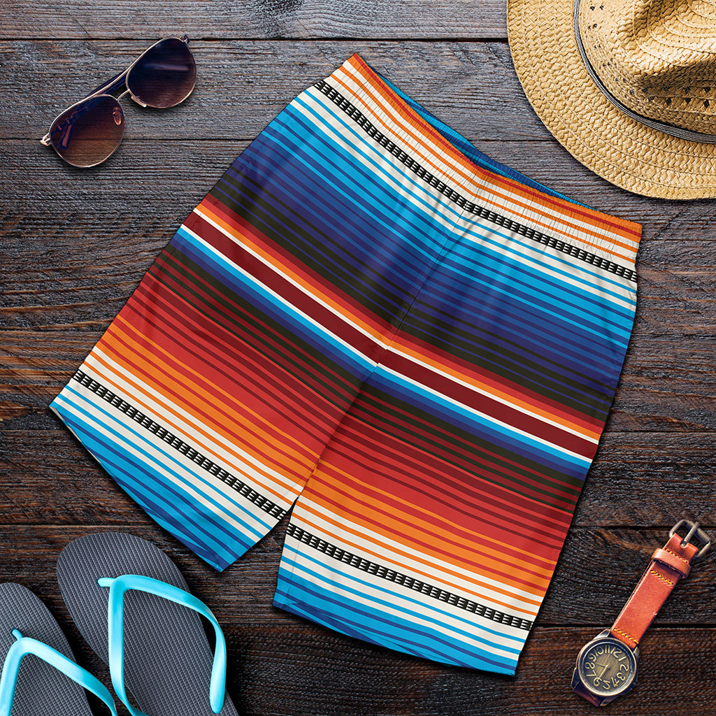Tribal Mexican Blanket Pattern Print Men's Shorts