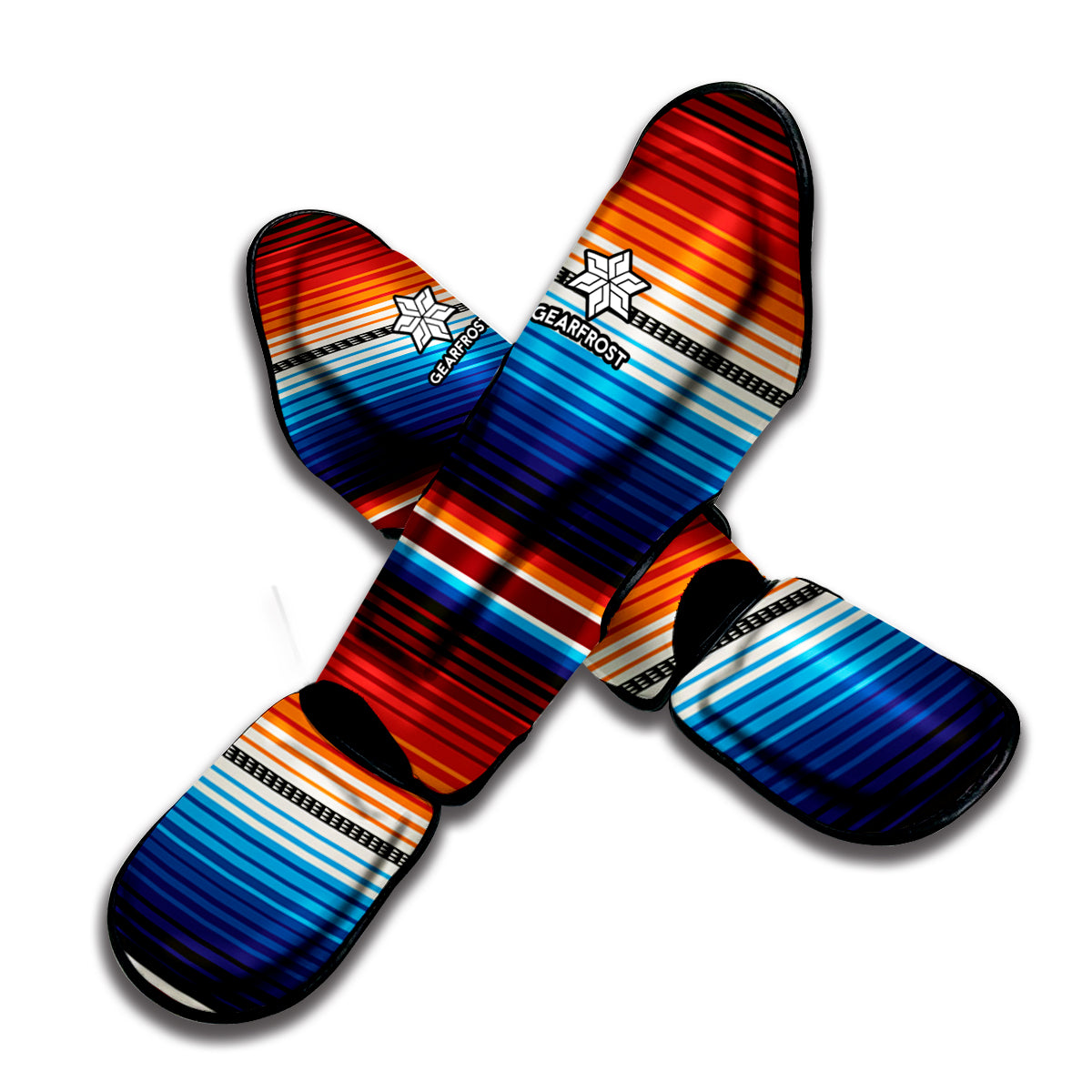 Tribal Mexican Blanket Pattern Print Muay Thai Shin Guard