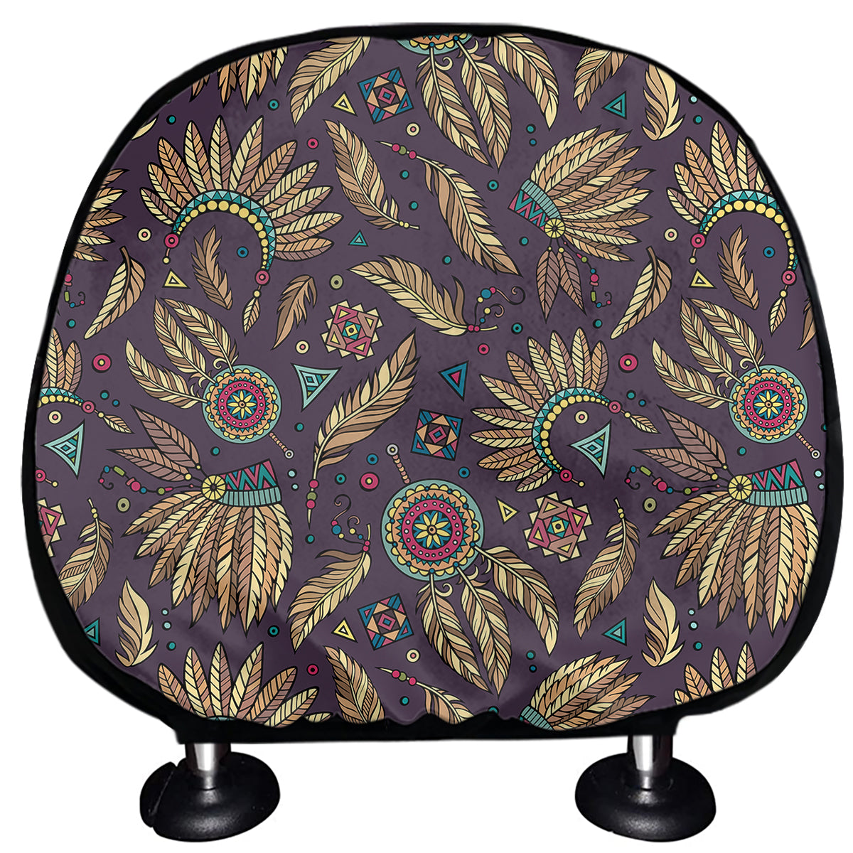 Tribal Native Indian Pattern Print Car Headrest Covers
