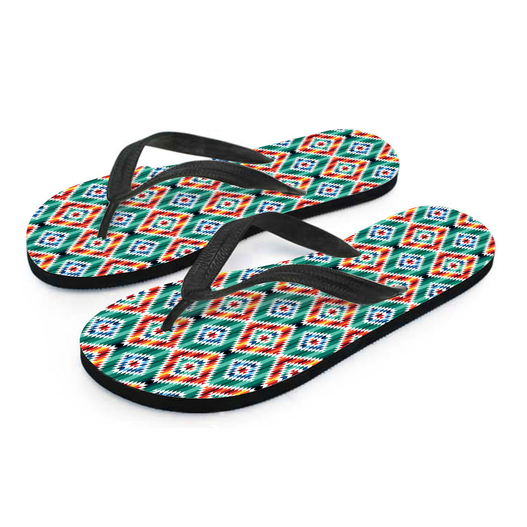 Tribal Pendleton Navajo Pattern Print Flip Flops