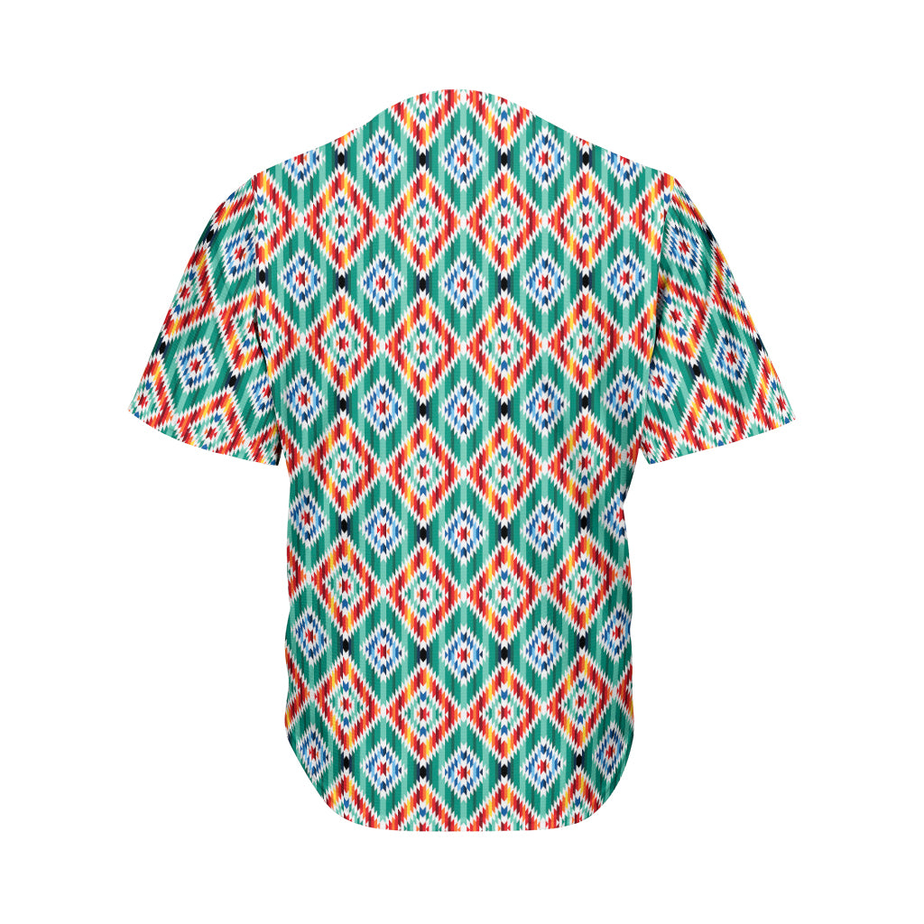 Tribal Pendleton Navajo Pattern Print Men's Baseball Jersey