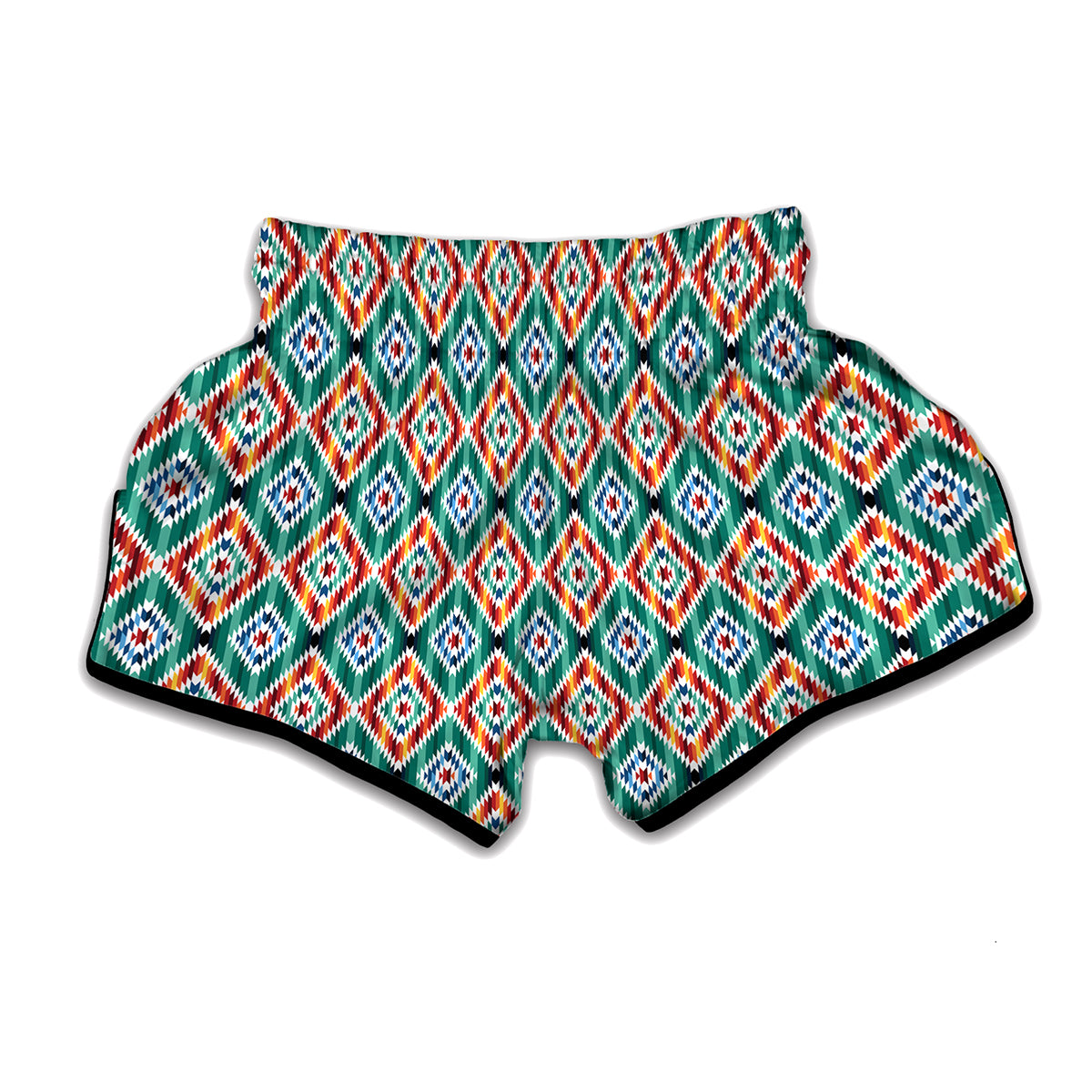 Tribal Pendleton Navajo Pattern Print Muay Thai Boxing Shorts