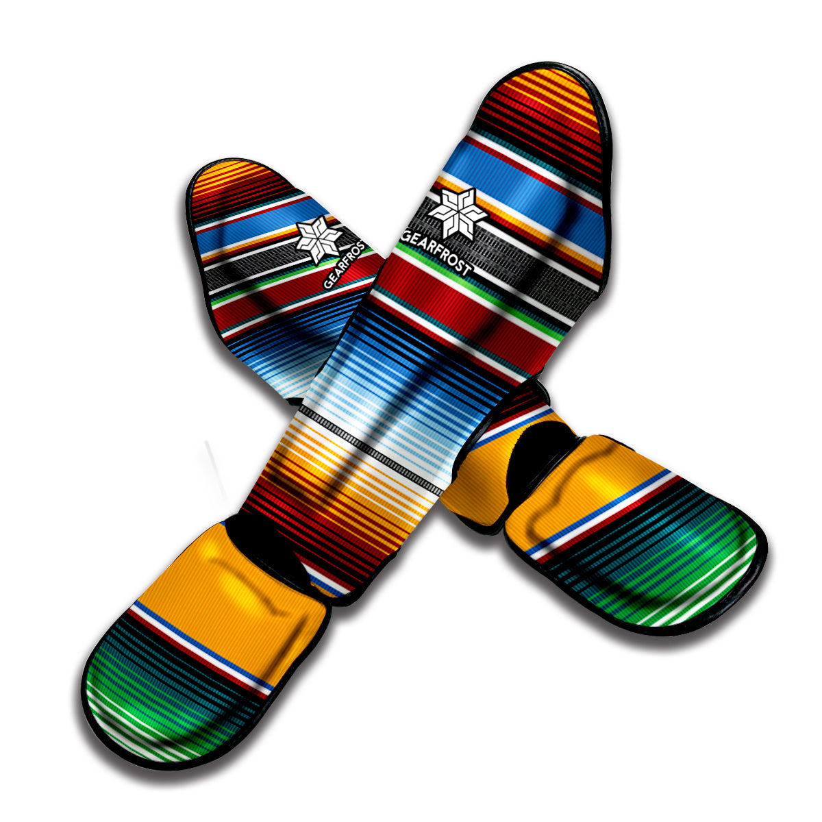 Tribal Serape Blanket Pattern Print Muay Thai Shin Guard