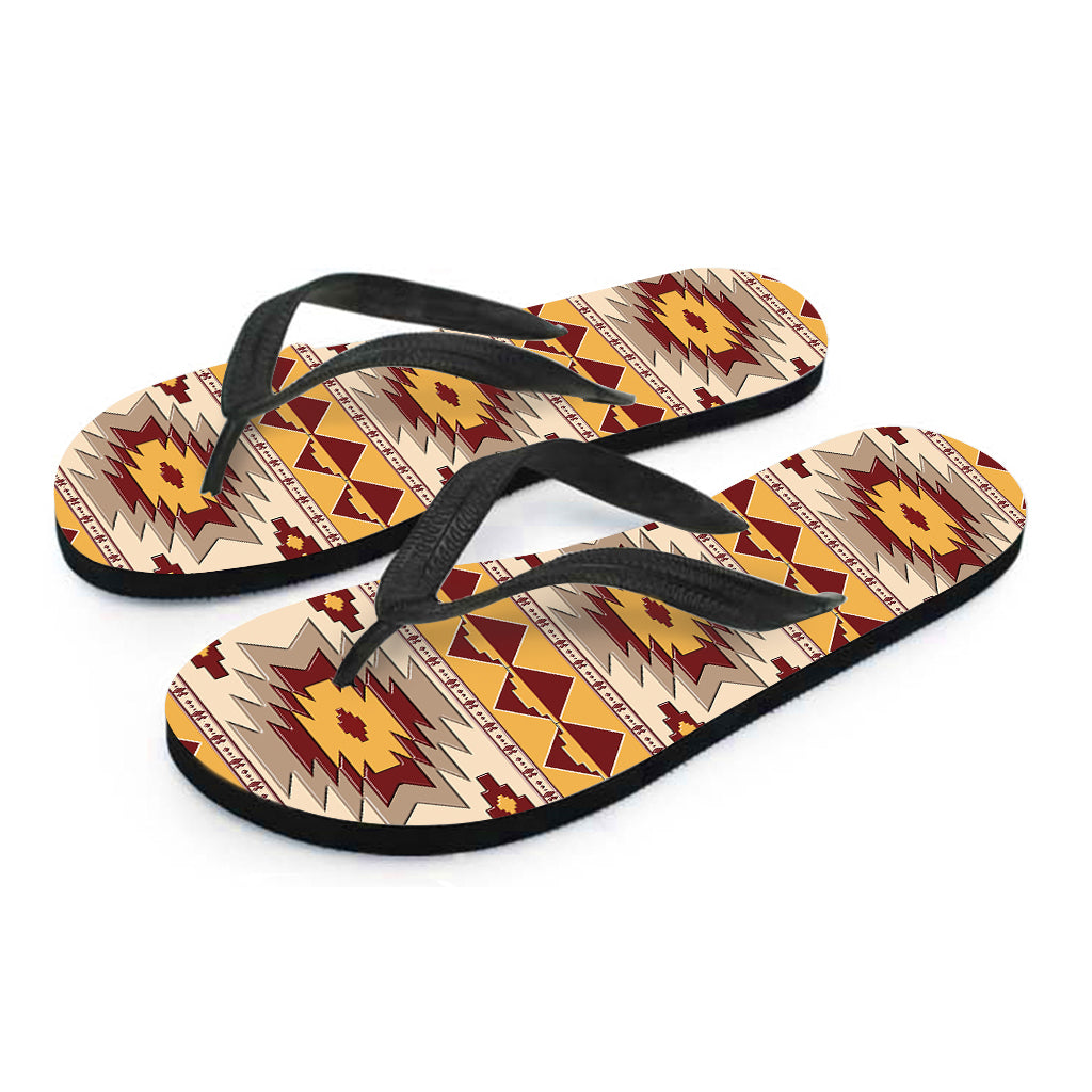 Tribal Southwestern Navajo Pattern Print Flip Flops