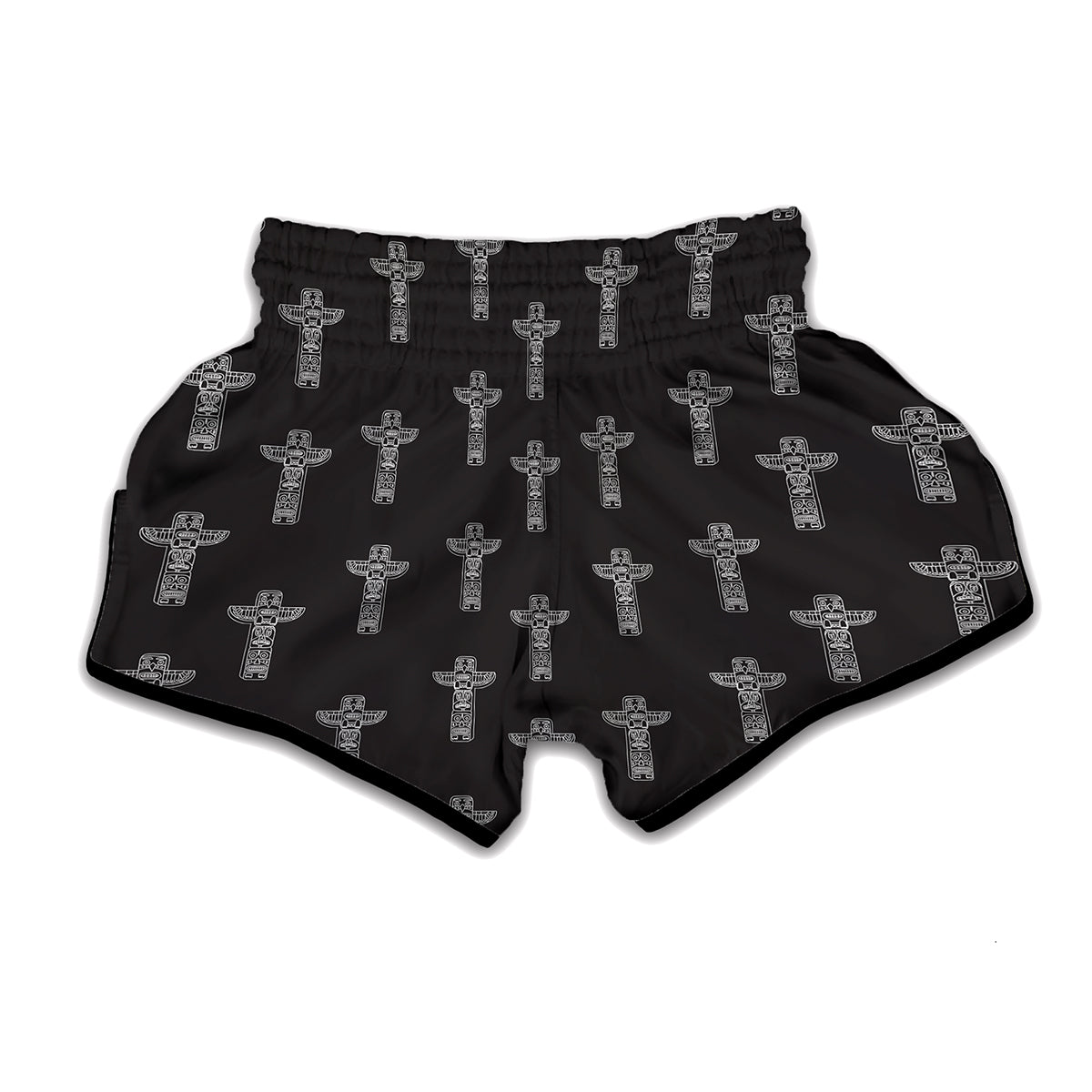 Tribal Totem Pattern Print Muay Thai Boxing Shorts
