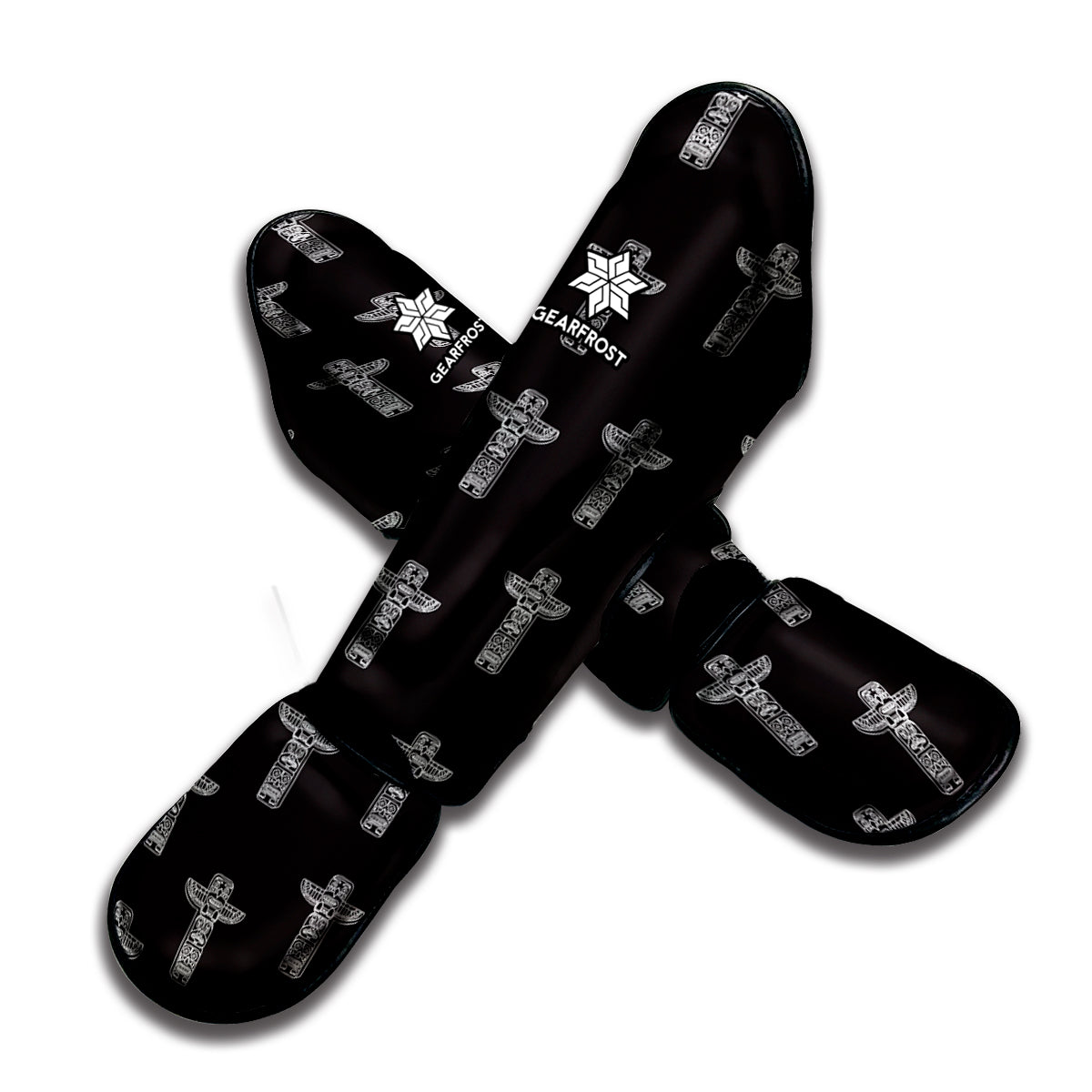 Tribal Totem Pattern Print Muay Thai Shin Guard
