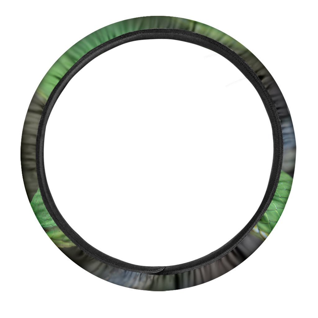 Trimeresurus Albolabris Snake Print Car Steering Wheel Cover