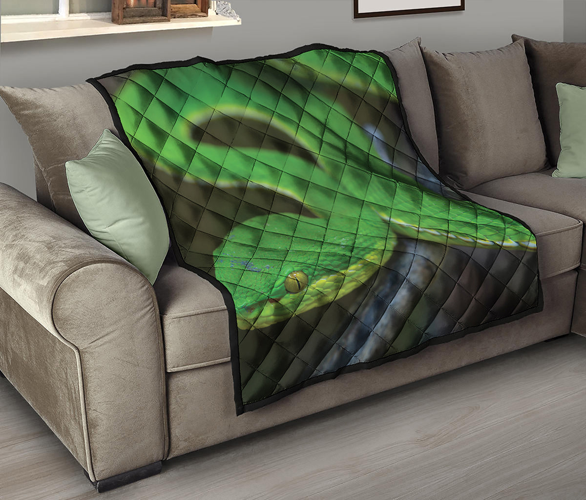 Trimeresurus Albolabris Snake Print Quilt