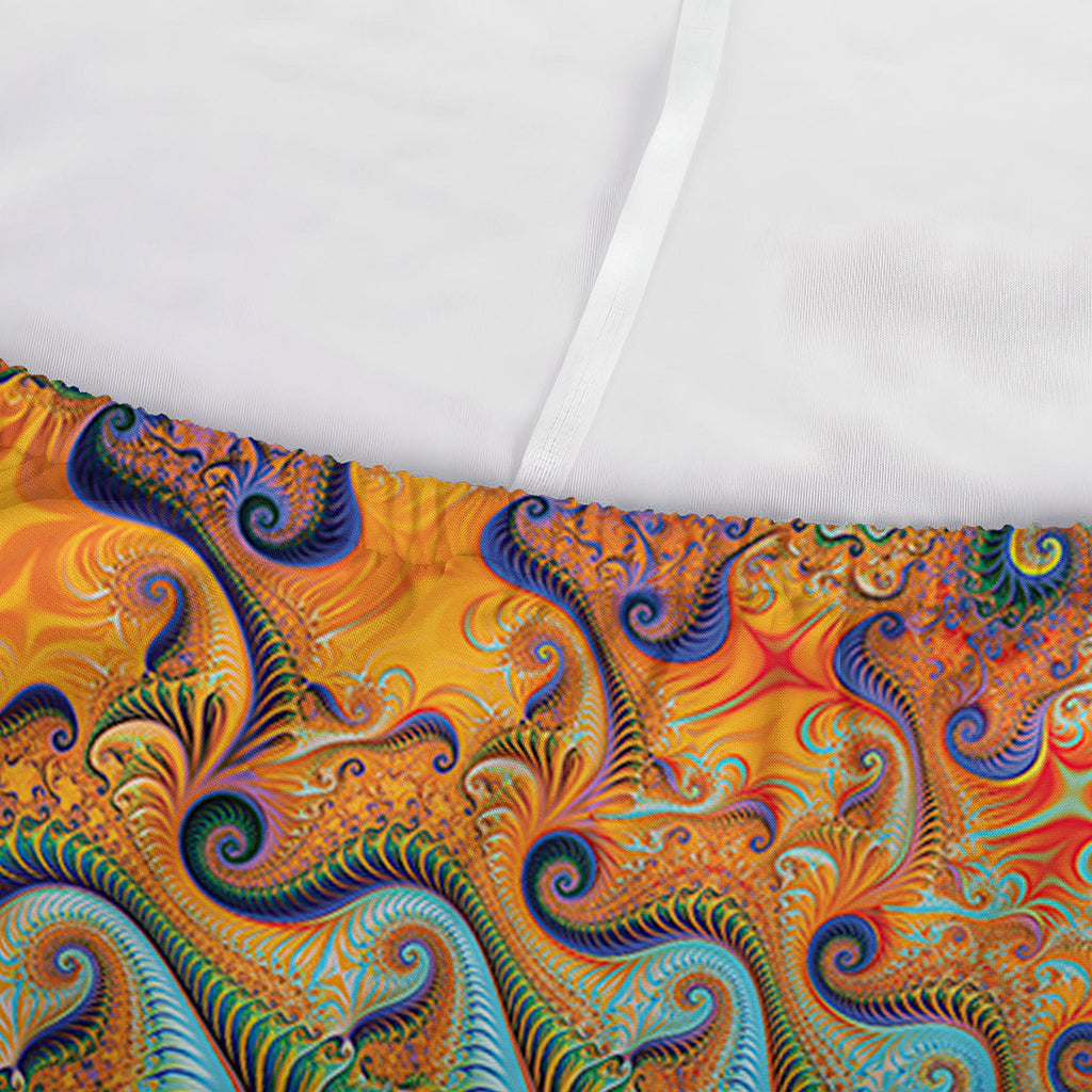Trippy Fractal Print Sofa Cover