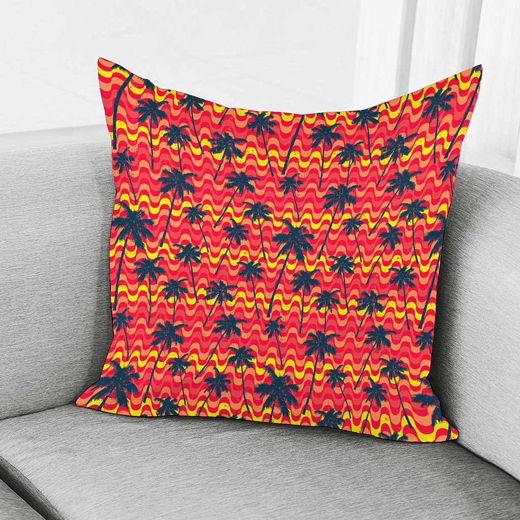 Trippy Palm Tree Pattern Print Pillow Cover