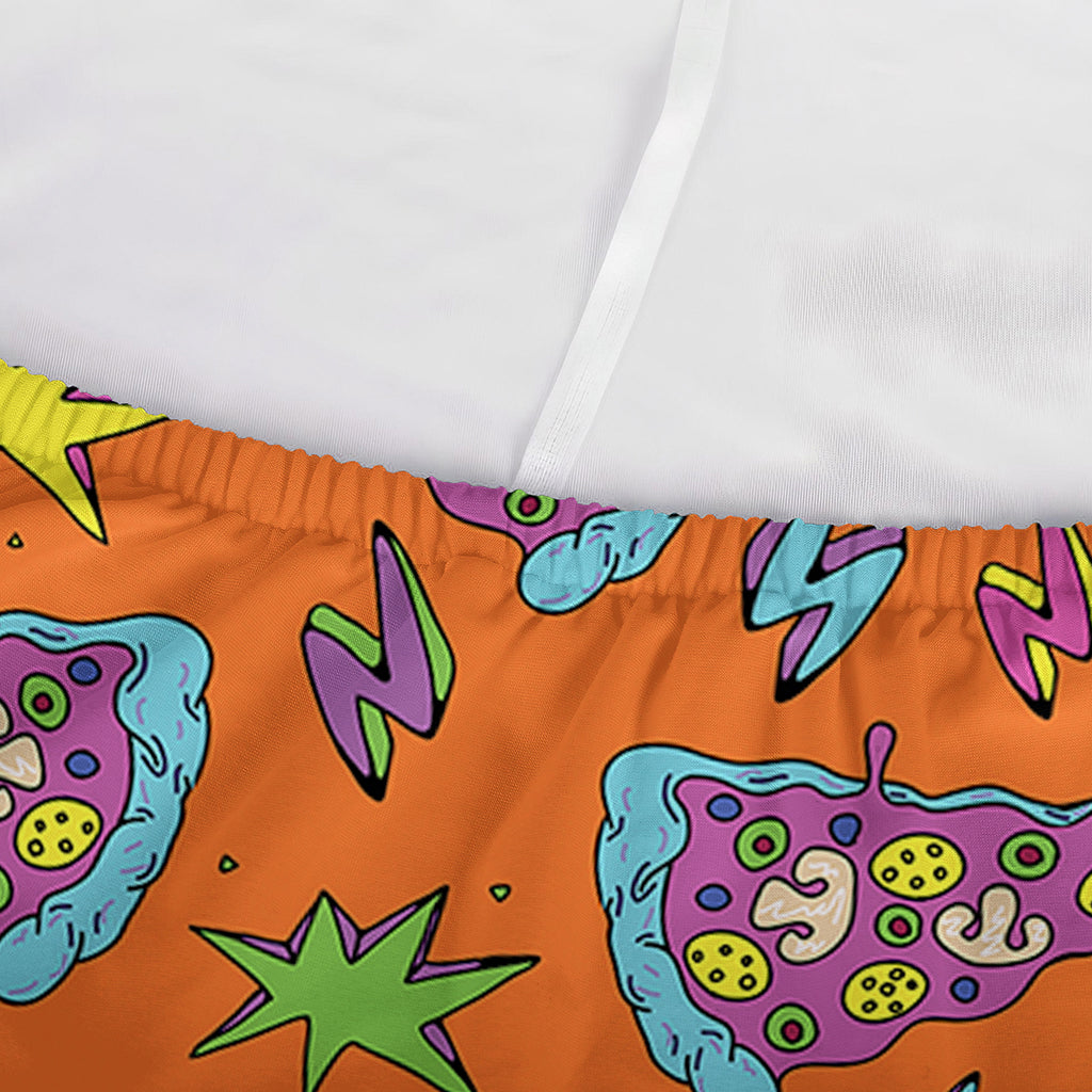 Trippy Pizza Pattern Print Sofa Cover