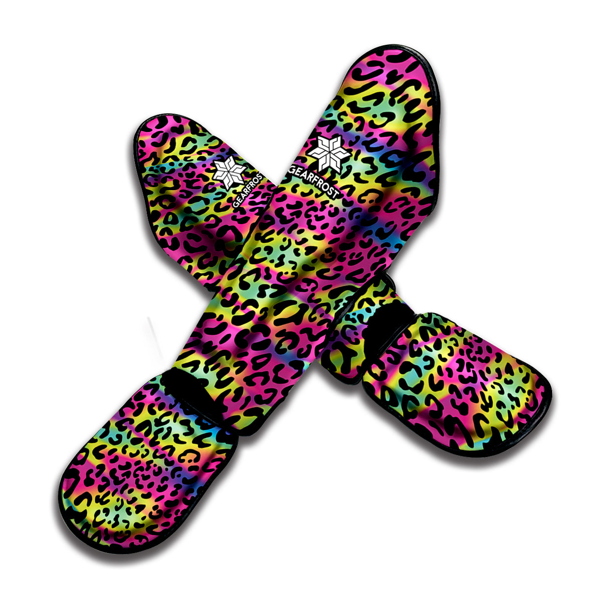 Trippy Psychedelic Leopard Print Muay Thai Shin Guard