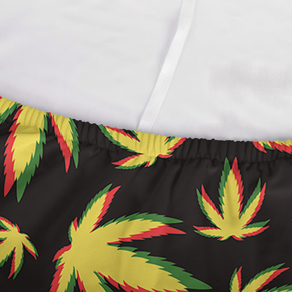 Trippy Weed Leaf Pattern Print Sofa Cover