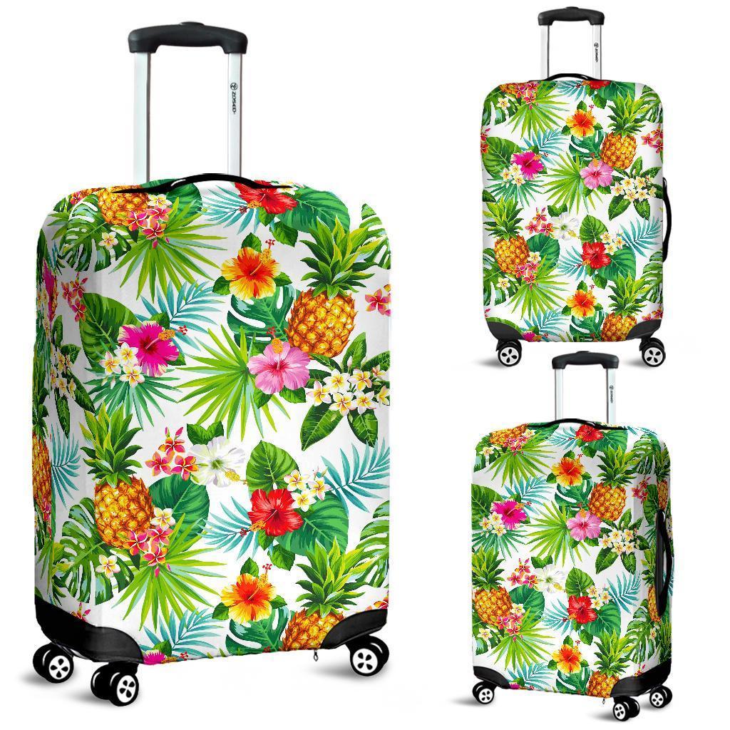 Tropical Aloha Pineapple Pattern Print Luggage Cover GearFrost