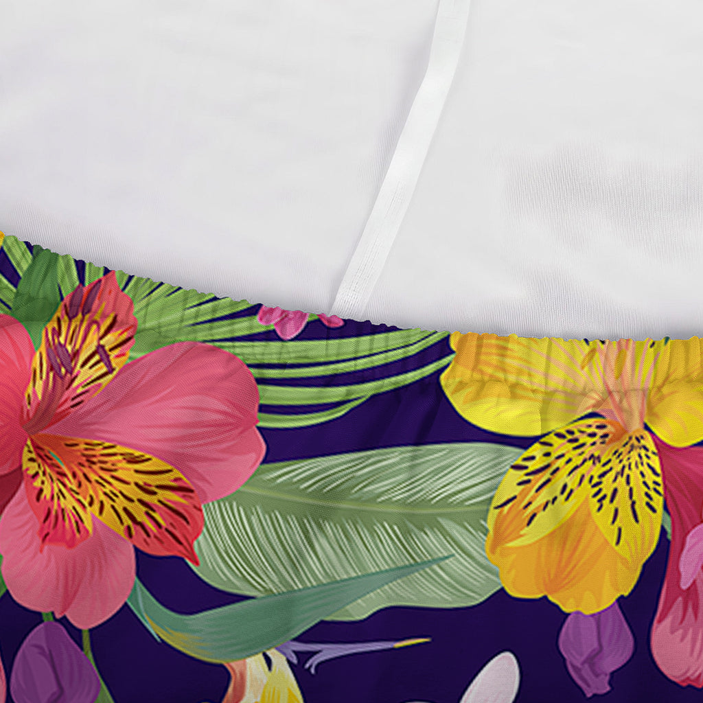 Tropical Alstroemeria Pattern Print Sofa Cover