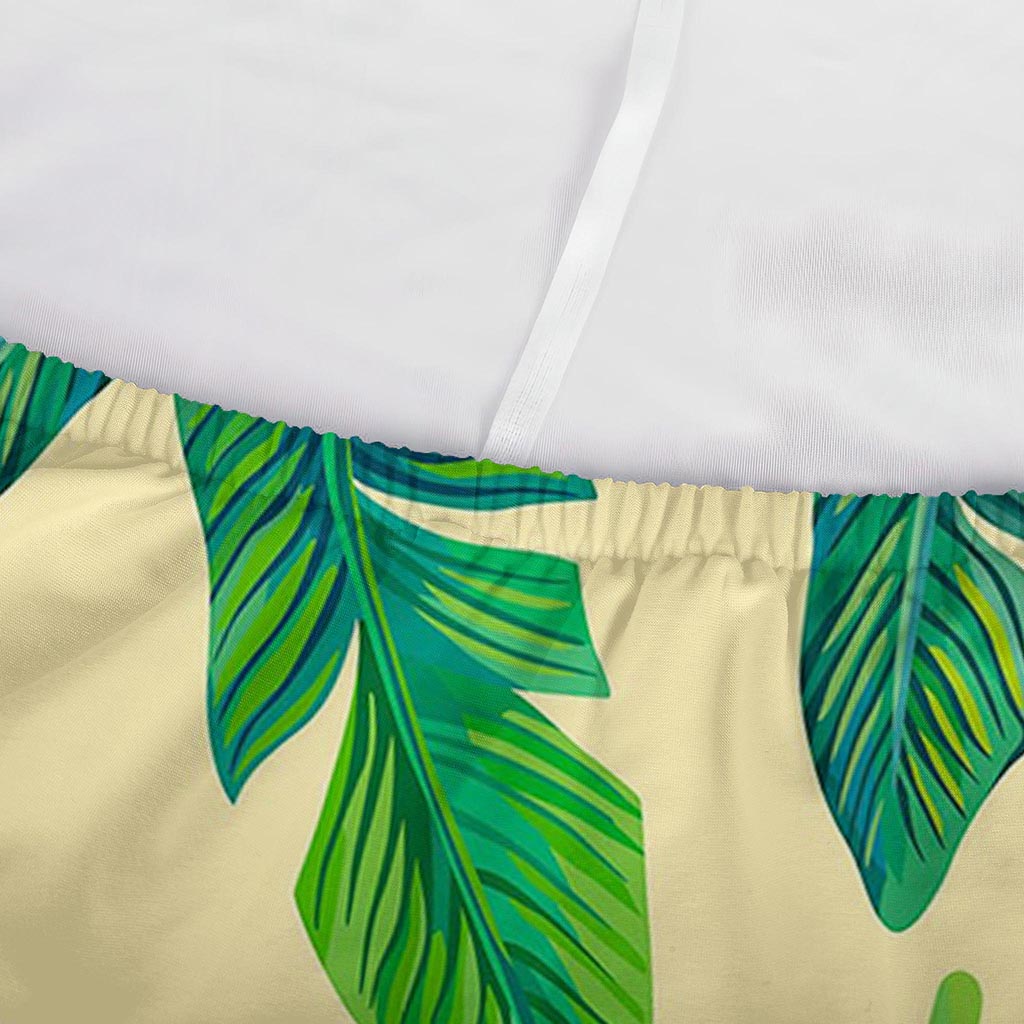 Tropical Banana Palm Leaf Pattern Print Sofa Cover