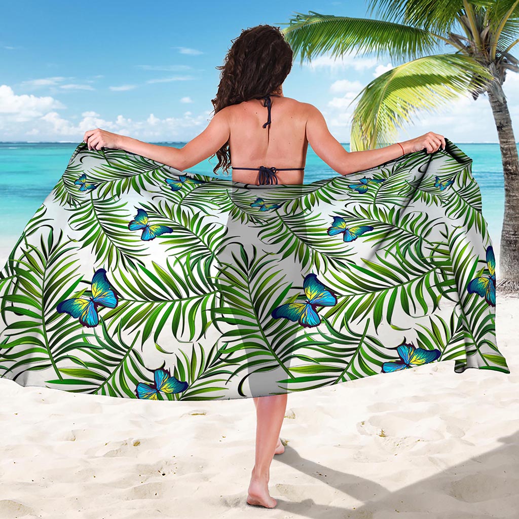 Tropical Butterfly Pattern Print Beach Sarong Wrap
