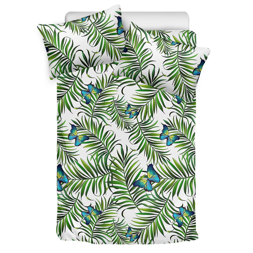 Tropical Butterfly Pattern Print Duvet Cover Bedding Set