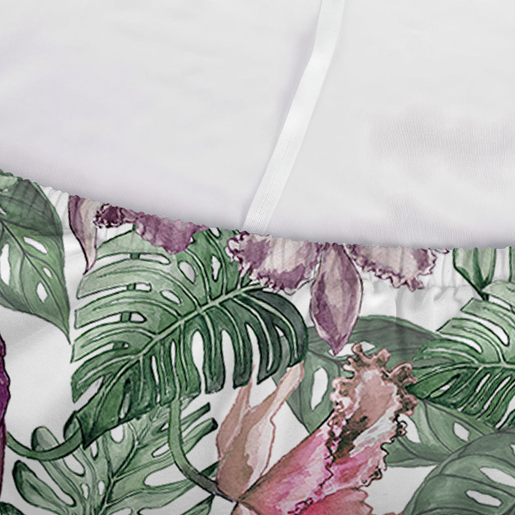 Tropical Cattleya Pattern Print Sofa Cover